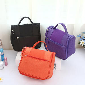 Bolsa de Aseo de Color Sólido, Bolsa de Almacenamiento de Cosméticos Portátil, Bolsa de Viaje, Logotipo Personalizado - Product Image 1