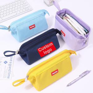 Большой вместимости креативный однотонный школьный пенал-мешочек с логотипом на заказ, оптовая продажа с фабрики, креативный пенал для карандашей - Product Image 1