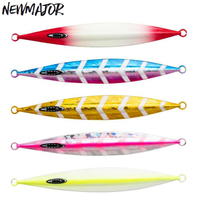 NOUVEAU MAJOR Leurre de pêche au jig lent UV phosphorescent 120g-300g pour eau salée, océan, plage, jigging profond, 5 couleurs
