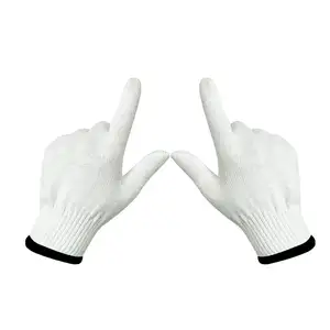 白色棉针织安全手套工作手套和手套