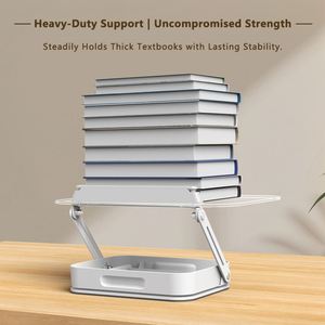 Support de livre en bois réglable en hauteur et rotatif à 360°, support de lecture pliable, support de livre portable - Product Image 3