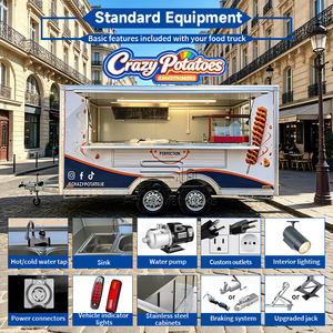Food Truck Commerciale Completamente Attrezzato, Rimorchio per Gelati, Dolci e Fast Food per Feste e Matrimoni - Product Image 3