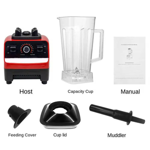 Blender en verre robuste de 2 L, 4500 W, mélangeur alimentaire, presse-agrumes avec moteur AC, alimentation électrique/batterie/USB pour une utilisation en extérieur et à domicile - Product Image 6