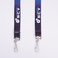 Lanière en polyester de couleur personnalisée, porte-clés, porte-carte, sangle de cou, cordon pour badge