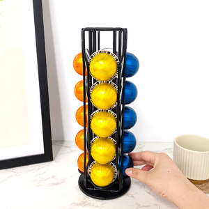 Capacidad para 40 estantes <span class=keywords><strong>de</strong></span> granos <span class=keywords><strong>de</strong></span> café Nespresso, plato giratorio <span class=keywords><strong>de</strong></span> cápsula <span class=keywords><strong>de</strong></span> café giratorio <span class=keywords><strong>de</strong></span> 360 grados - Product Image 5