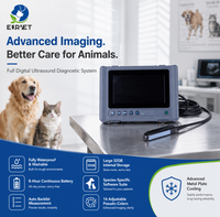 Échographe vétérinaire portable EURVET 8 pouces HD tactile étanche avec 8 heures d'autonomie et fonction de scan automatique du tissu adipose dorsal