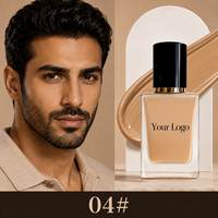 Maquillage Vegan de Haute Qualité à Marque Privée, Tenue Longue Durée 24h, Imperméable, Fini Mat, 6 Couleurs, Fini Naturel, Tous Types de Peau, 30ml, Pour Hommes