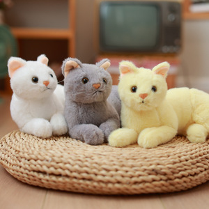 ตุ๊กตาแมวนุ่มนิ่มน่ารักมาพร้อมกับลูกแมวของเล่นตุ๊กตาของขวัญวันเกิดสำหรับเด็ก - Product Image 5