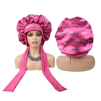 Bonnet en Satin Soyeux de Luxe pour Cheveux, de Créateur, Vente en Gros, Bonnets de Nuit Personnalisés pour Femme