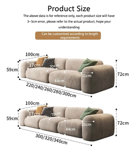 भव्य लक्जरी एल आकार लिविंग रूम सोफे सरल होटल विला कपड़े मॉड्यूलर एकांत सोफे सोफे सेट - Product Image 5