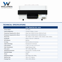 Imprimante jet d'encre automatique DTG Wolunda pour T-shirts et vêtements, petite taille, machine de prétraitement économique pour Flex, fabriquée en Chine