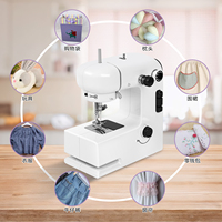 Mini machine à coudre à 2 vitesses pour débutants Kit de couture sûr et petite machine à coudre facile à utiliser