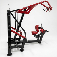 Appareil de musculation commercial combiné pour club de fitness, Lat Pulldown et Rameur assis, à charge par disques, entraînement haut-bas, en acier ergonomique