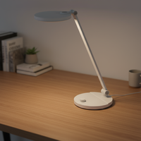 Lampe de bureau LED électrique simple en ABS pour bureau, bras réglable, rotation, gradation progressive, température de couleur 3000K-6500K, CRI élevé
