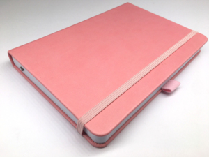 LABON-Cuaderno de notas con Logo personalizado, libreta de papel rosa de tapa dura de cuero vegano A5, con puntos, 160gsm, Ultra blanco, <span class=keywords><strong>papelería</strong></span> en línea, 2022 diarios - Product Image 2