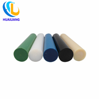Barres en plastique nylon/HDPE personnalisées, résistantes à l'usure et à la chaleur, barres rondes en plastique colorées, barres extrudées solides