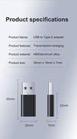 Adaptateur Type C de Charge Ultra-Rapide, Convertisseur OTG USB C Femelle vers USB 3.0 Mâle
