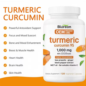 Capsules de Curcumine de <span class=keywords><strong>Curcuma</strong></span> Végétalien 1950mg Antioxydant pour Adultes Meilleure Absorption 95% Curcuminoïdes <span class=keywords><strong>Bio</strong></span> Poivre Noir 120 - Product Image 3