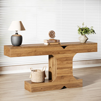 Table console Tribesigns de 63 pouces, longue table de canapé à placer derrière le canapé, table d'entrée en bois pour couloir, entrée, meubles de salon