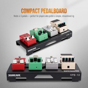 SONICAKE <span class=keywords><strong>Mini</strong></span> pédalier compact pour guitare, 14 pouces, en alliage d'aluminium, avec pédales, ruban adhésif et câble - Product Image 2