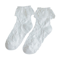 Chaussettes en coton sans couture fines et blanches pour femmes, style Lolita avec nœud, mi-mollet, collection printemps, vente en gros pour usines de chaussettes