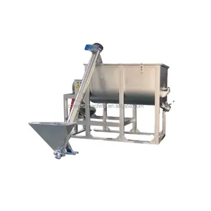 Horizontal Mixer Putty Powder Granule Mixing Stainless Steel Small Double Spiral Multi-Functional Feed Mixer