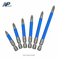 Vente d'usine Naipu : Lot de 10 embouts de tournevis Phillips magnétiques en acier S2 de 50 mm, résistants aux chocs, antidérapants, OEM, pour bricolage