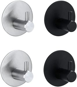 Ganchos Adhesivos de Metal para Toallas de Baño, Ganchos de <span class=keywords><strong>Pared</strong></span> Resistentes, Impermeables, de Acero Inoxidable, para Toallas y Batas - Product Image 1