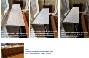 Ultra Flat 503*235mm 3000K/4000K/6500K Marble Stone Backlit <b>LED</b> Panel Light Flexible <b>LED</b> Sheet - Product Image 6