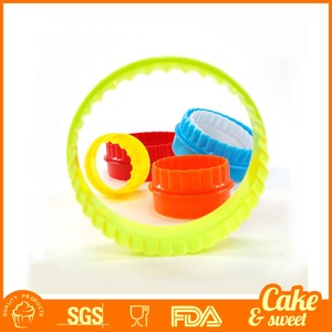 5 Cái Bộ Tem Dập Nổi Dụng Cụ Cắt Bánh Quy Hình Tròn 3d Hai Mặt Bằng Nhựa - Product Image 5