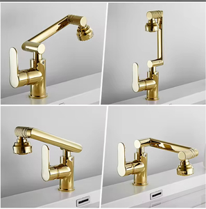 <span class=keywords><strong>Rubinetto</strong></span> Moderno per Lavabo con Braccio Articolato a <span class=keywords><strong>1080</strong></span> <span class=keywords><strong>Gradi</strong></span>, Miscelatore Acqua Calda e Fredda - Product Image 2