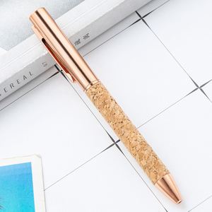 Rose Gold Twist Metal Ballpoint <b>Pen</b> With Natural Cork Grip Eco Friendly Sustainable Executive <b>Pen</b> Custom Logo - Product Image 6