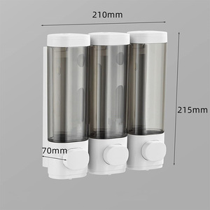 Juego de dispensador de jabón líquido doble 3 en 1 de Venta caliente esencial de <span class=keywords><strong>baño</strong></span> de plástico - Product Image 2