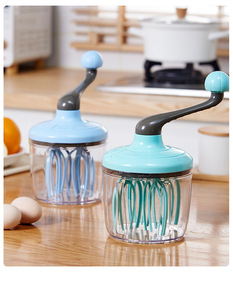 Batteur à œufs <span class=keywords><strong>rotatif</strong></span> <span class=keywords><strong>manuel</strong></span> pour cuisine domestique, mélangeur de crème pour pâtisserie, <span class=keywords><strong>fouet</strong></span> à manivelle pour la préparation de gâteaux, amovible et lavable à la main - Product Image 6
