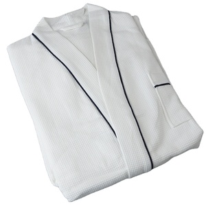 <span class=keywords><strong>Peignoir</strong></span> de style kimono gaufré pour hommes <span class=keywords><strong>Peignoir</strong></span> de nuit 100% coton <span class=keywords><strong>Peignoir</strong></span> d'hôtel gaufré - Product Image 1