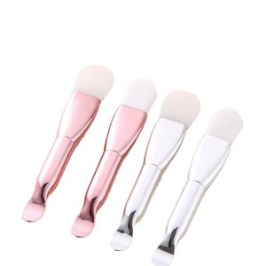 Pinceau applicateur double tête en silicone pour masques capillaires, nettoyage du visage et fond de teint, idéal pour les masques de boue de spa - Product Image 3