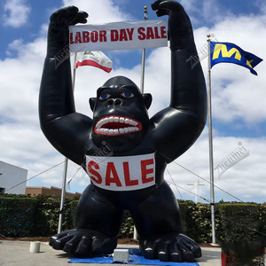 Gorille gonflable Zhenmei très populaire, avec panneau publicitaire personnalisé, mascotte animale gonflable pour l'ouverture <span class=keywords><strong>de</strong></span> centres commerciaux, la vente en extérieur et la publicité - Product Image 3