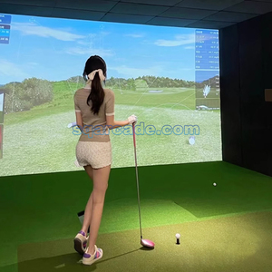 เครื่องจำลองการเล่นกอล์ฟในร่ม ฉาก 3 มิติ อุปกรณ์ฝึกซ้อมเกม จออัจฉริยะ ฉายภาพแบบอินเทอร์แอคทีฟ เกมกอล์ฟจำลองแบบง่าย - Product Image 5
