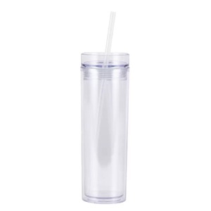 16oz Personalized Acrylic <strong>Tumbler</strong> <strong>With</strong> <strong>Straw</strong> Insulated Double Wall Acrylic Skinny <strong>Tumbler</strong> <strong>Cups</strong> <strong>With</strong> Plastic Lid and <strong>Straw</strong> - Product Image 5