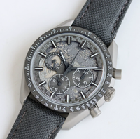 Montre mécanique automatique de luxe pour homme, multifonction, chronographe, cadran surface lunaire, bracelet en nylon, montre sport