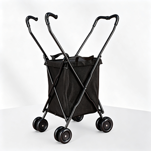 Chariot de courses de supermarché 340L en treillis métallique chromé, robuste, avec roues pivotantes silencieuses, grande capacité, pour usage commercial et de détail, kit complet - Product Image 1