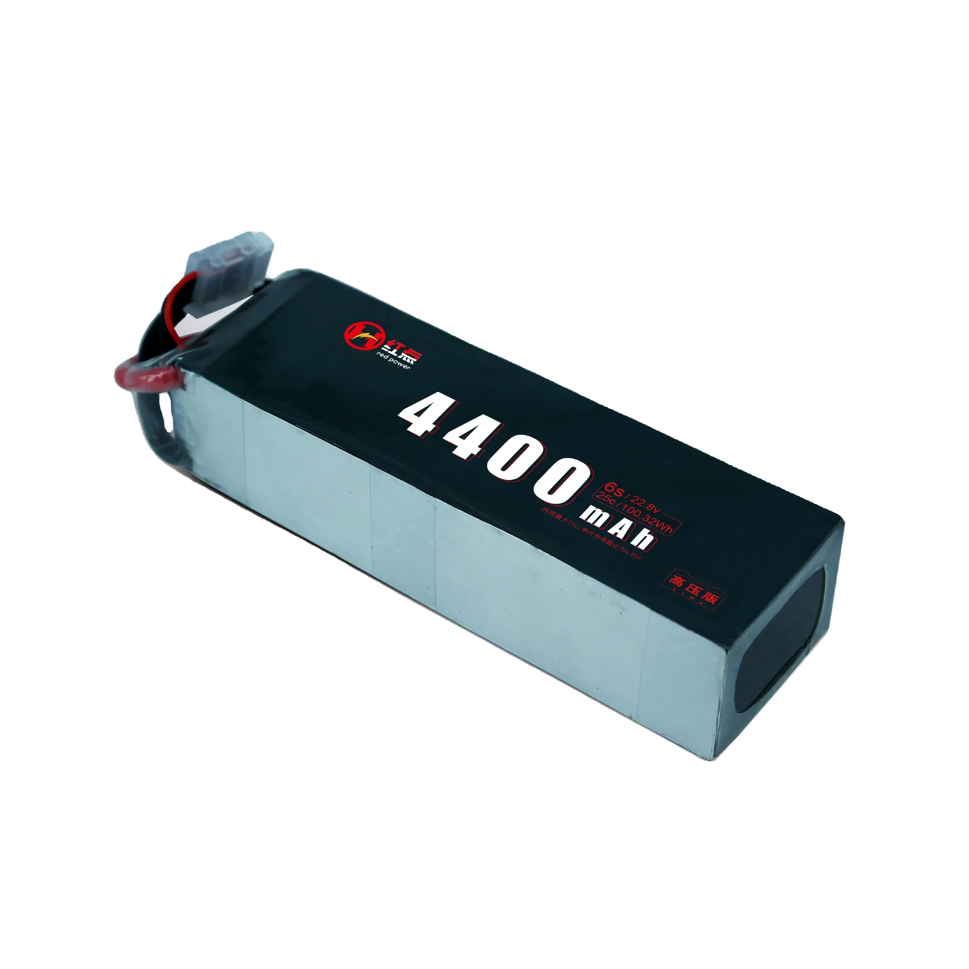 Bateria Li-Po de alta taxa de 22,8V 4400mAh 4.4Ah6S para drone UAV HD, bateria UAV de alta taxa, multirotor Vtol de vento fixo