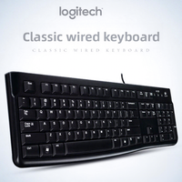 Clavier filaire USB K120 de taille standard, officiel et phare, Plug and Play pour bureau, maison, ordinateur portable et ordinateur de bureau
