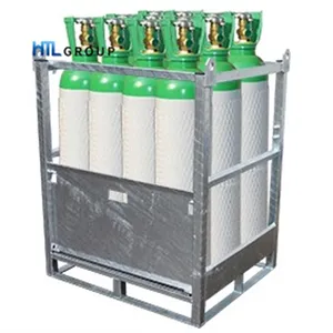 Zinc Galvanized gas cylinder lifting cage cylinder storage rack