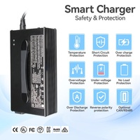 Chargeur de batterie portable certifié en alliage d'aluminium SCP OTP automatique 24V/40A/48V/20A 60V/17A 72V/15A pour trottinette électrique, vélo électrique, robot, drone
