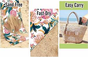 Toallas de Playa de Microfibra Impresas Personalizadas de Secado Rápido, Ideales para Nadar, Playas al Aire Libre y Viajes - Product Image 4