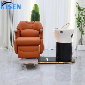 Kisen Durable Shampoo Chair Back Wash Hair Cutting <b>Styling</b> Washing Bed Customized Salo Sofa <b>Head</b> Spa Chair Rotation Machine - Product Image 4
