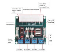 Module adaptateur d'alimentation HU-M28 pour PC de bureau, carte de transfert ATX, module de test d'alimentation, circuit d'alimentation