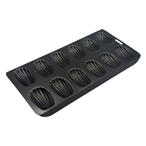 Moule à madeleines 12 cavités pour cuisson au four, forme coquille. Revêtement antiadhésif durable - Product Image 6