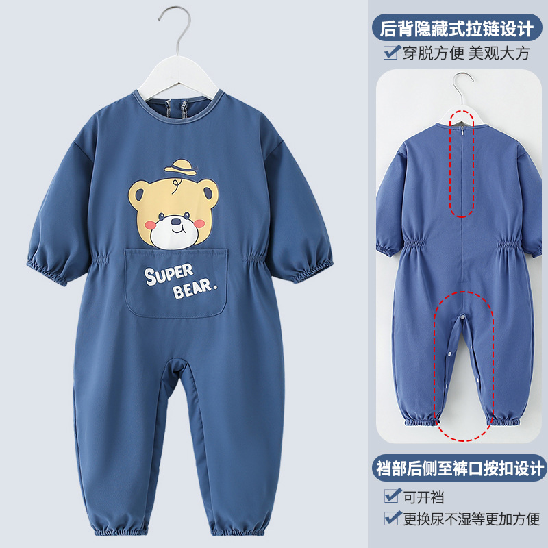 Ours bleu [entrejambe ouvrable]